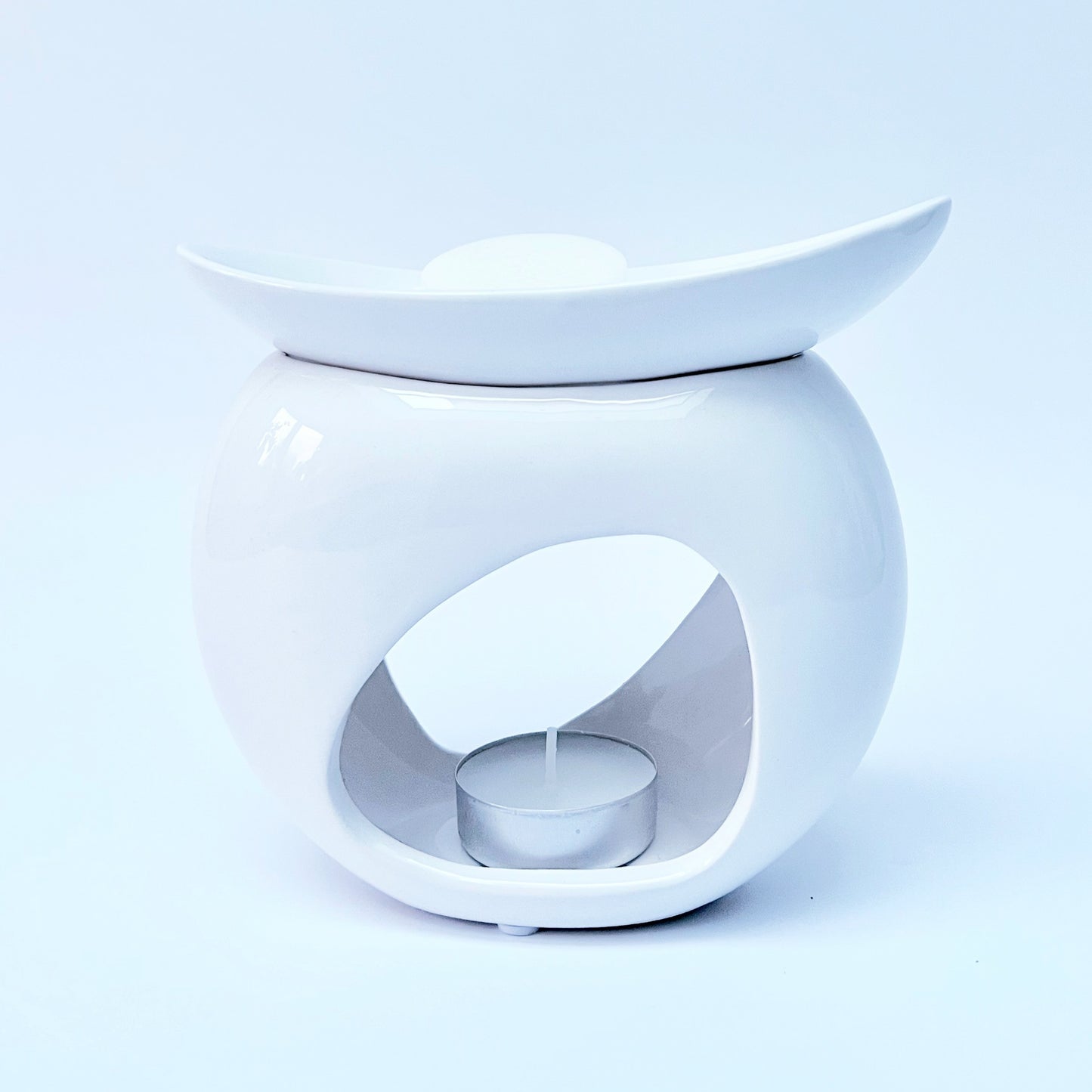 'Luna' Ceramic Wax Burner - White