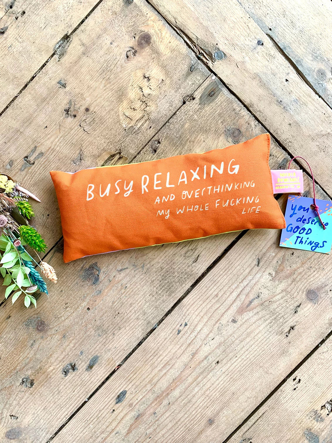 Sweary 'Overthinking My ******* Life' Lavender Eyebag